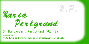maria perlgrund business card